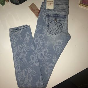 Brand New True Religion Floral Print Jeans W26